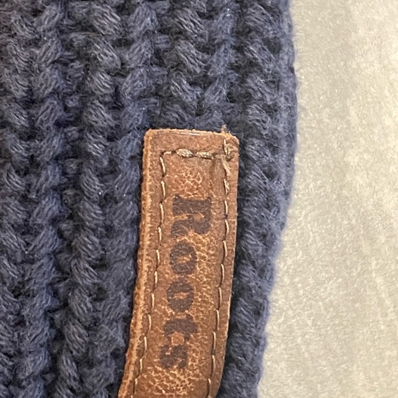 Roots Mens Chunky Thick Warm Cozy Button Up Blue Cardigan  Medium - Picture 7 of 8